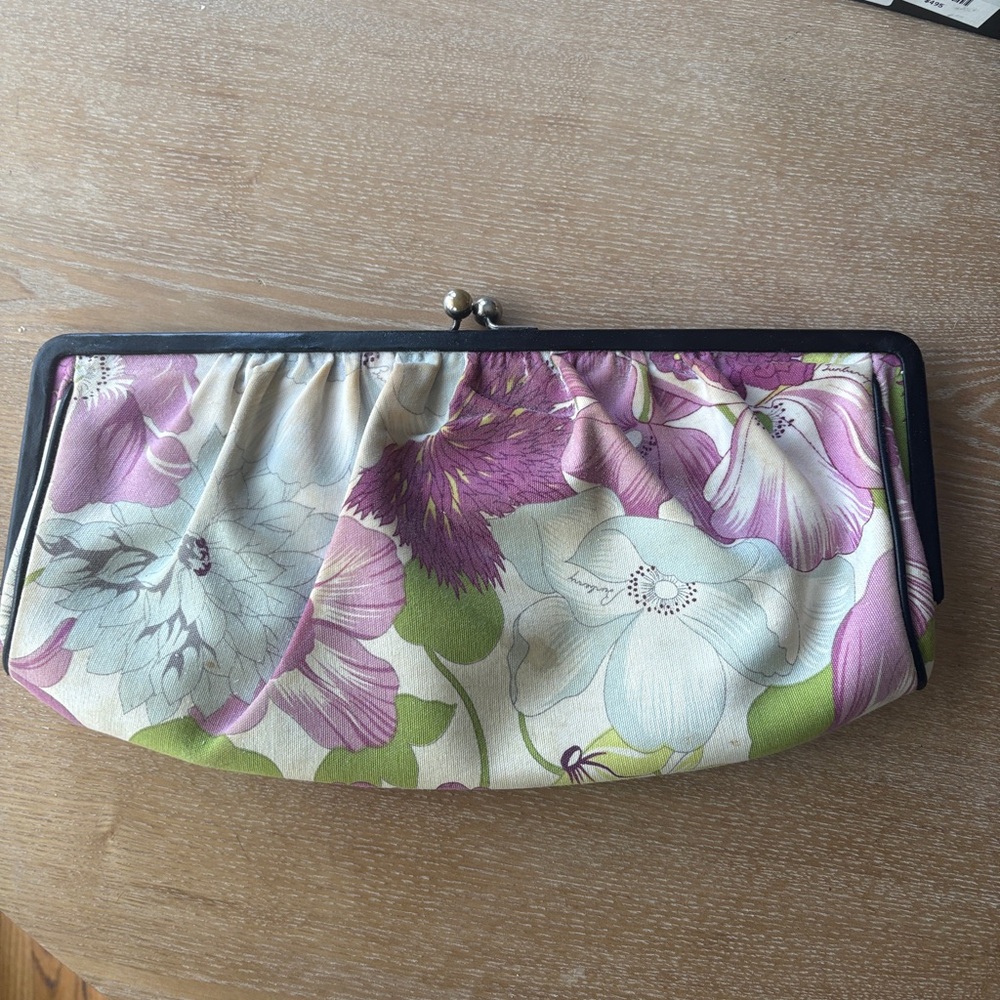 Burberry Floral Clutch - Pink, Green, and Cream